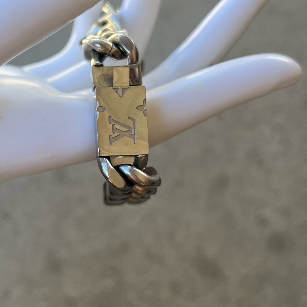 Louis Vuitton Chain Link Bracelet Monogram Men’s Bracelet Authentic Quality RARE - Picture 11 of 16